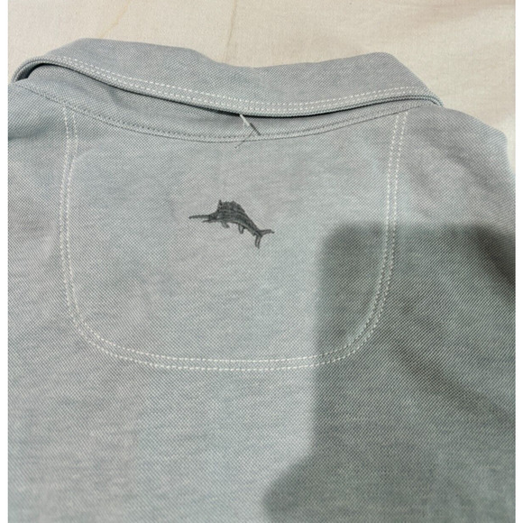 Tommy Bahama Polo Shirt Light Gray Men's Size XL Short Sleeve - Picture 3 of 8